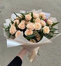 Букет Кремовые розы Латте в Тукуе-Мектебе