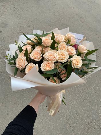 Букет Кремовые розы Латте в Тукуе-Мектебе